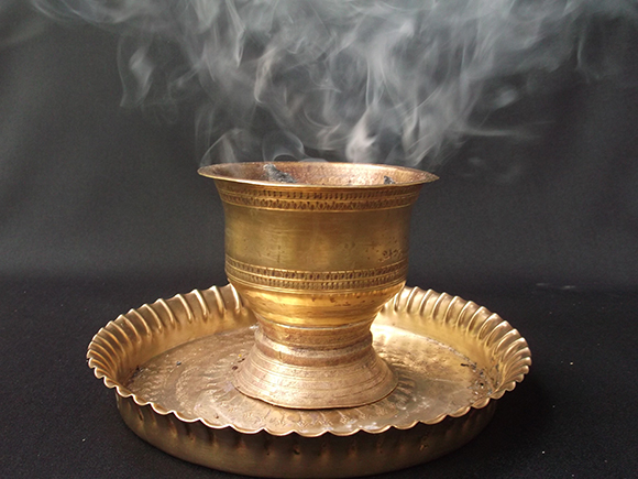 Sambrani Incense Brass Pot