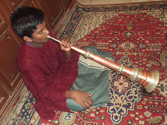 Copper and silver Tibetan Buddhist Prayer  Trumpet